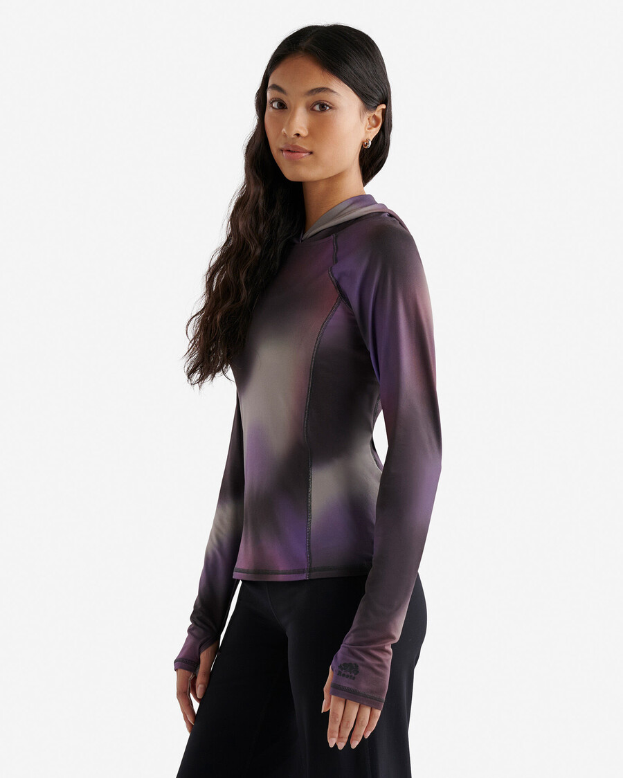renew hooded long sleeve top