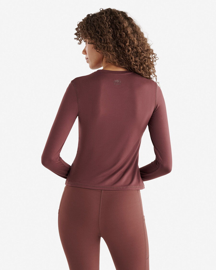 renew knit fitted long sleeve top