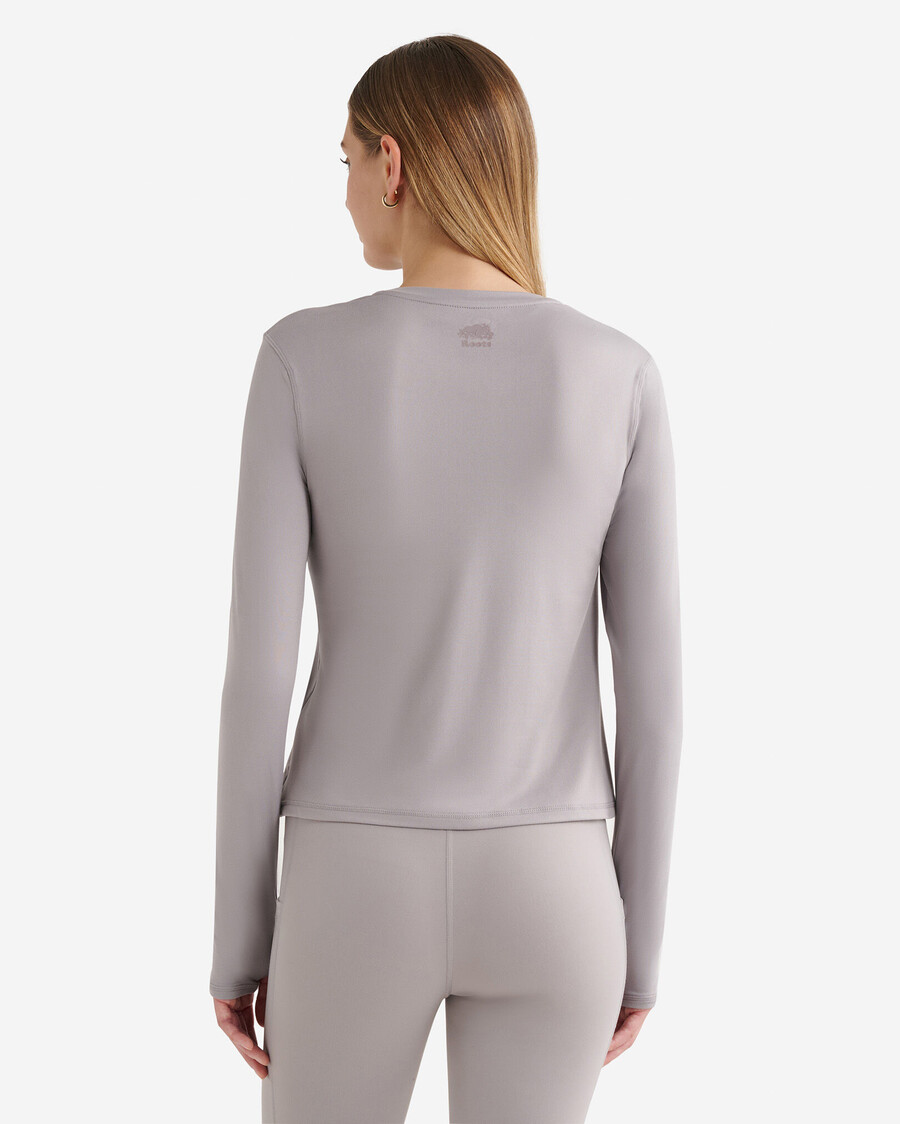renew knit fitted long sleeve top