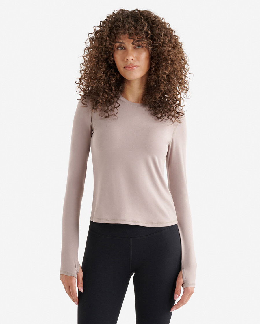 renew knit fitted long sleeve top