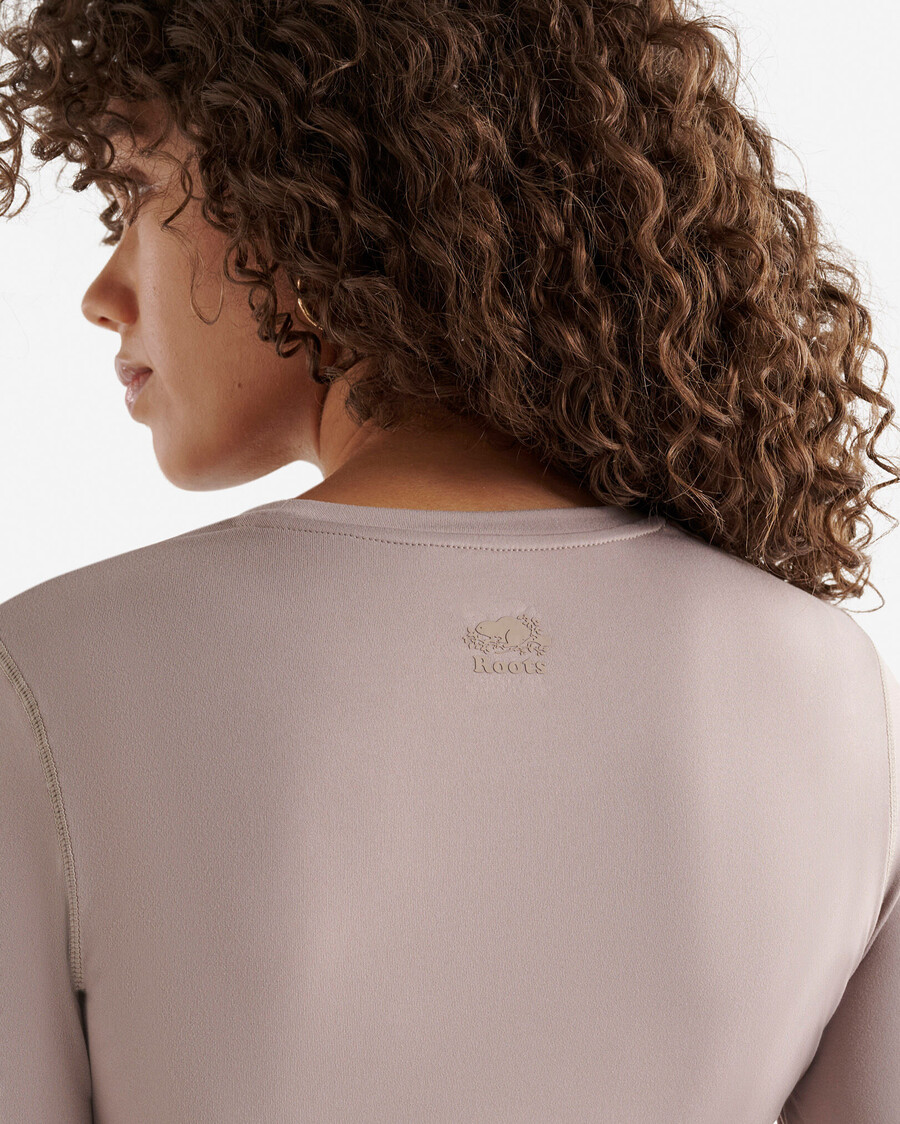 renew knit fitted long sleeve top