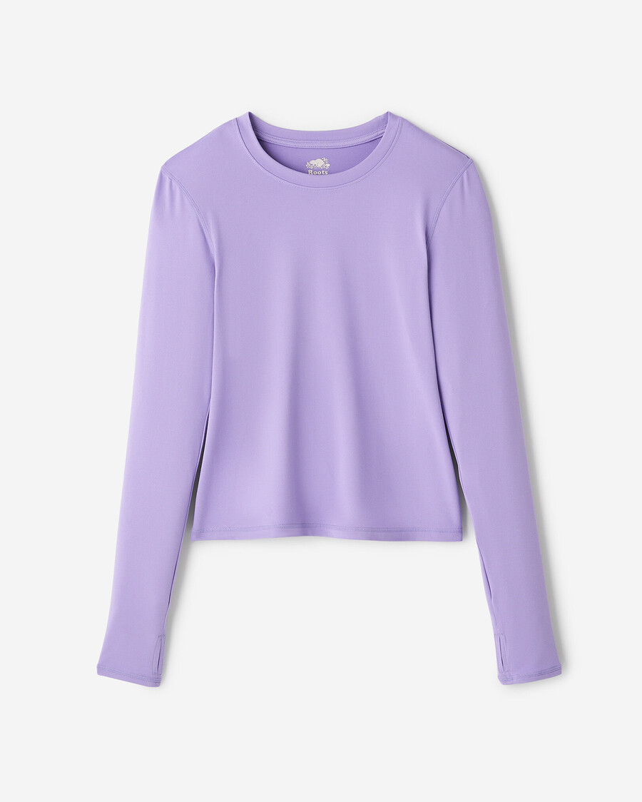renew knit fitted long sleeve top