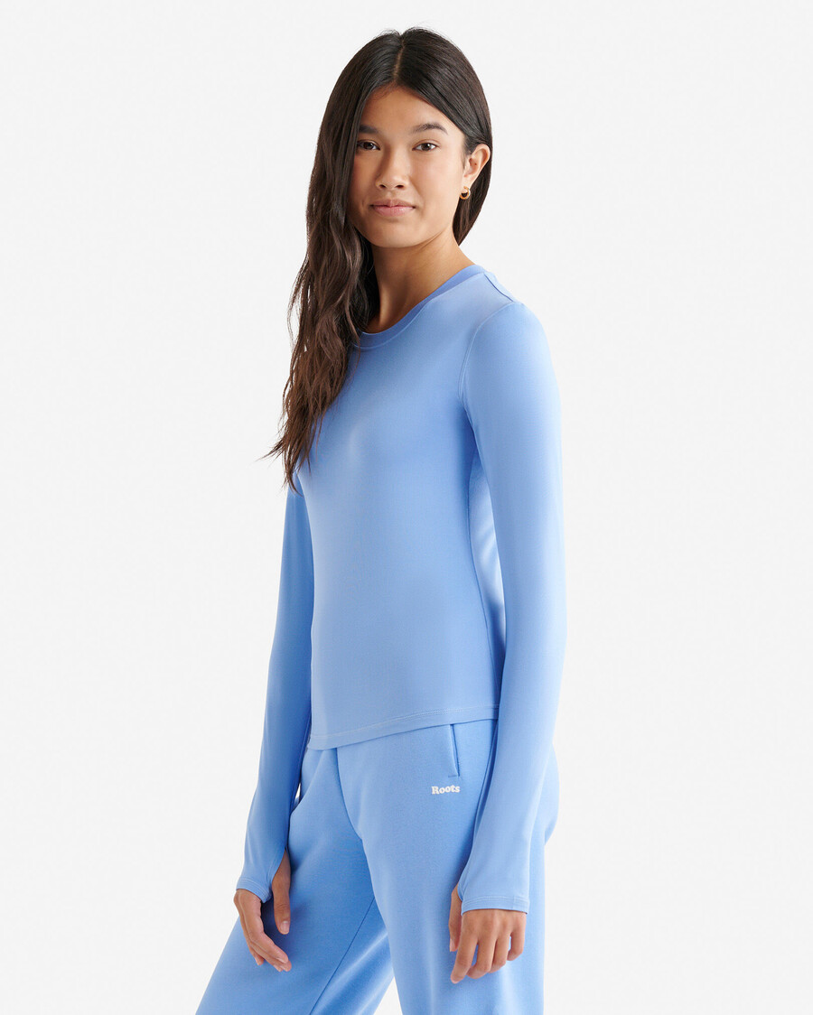 renew knit fitted long sleeve top