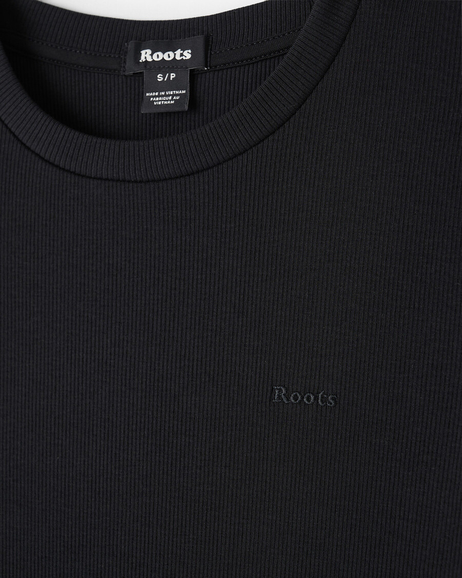 roam rib fitted short sleeve top