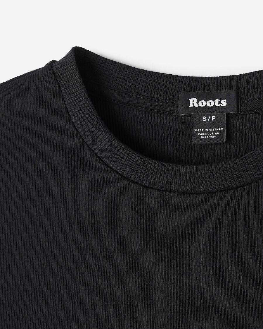 roam rib fitted short sleeve top