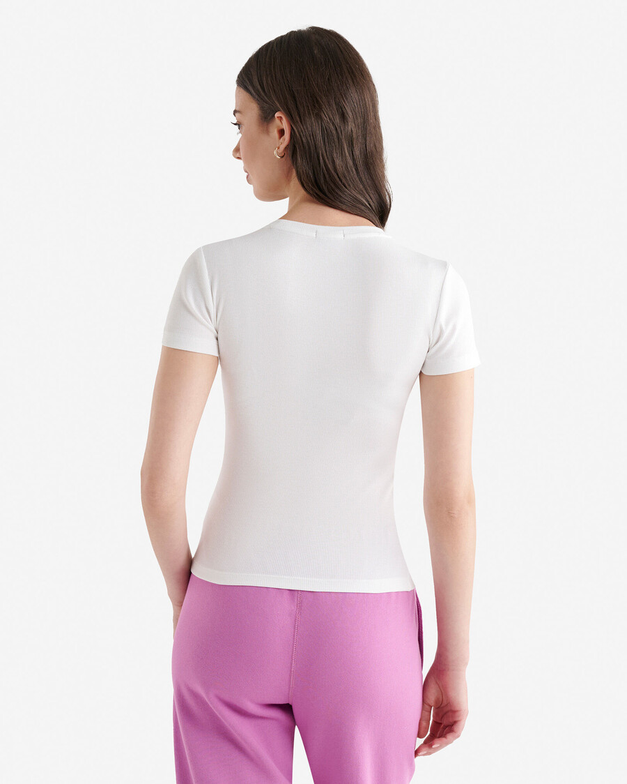 roam rib fitted short sleeve top