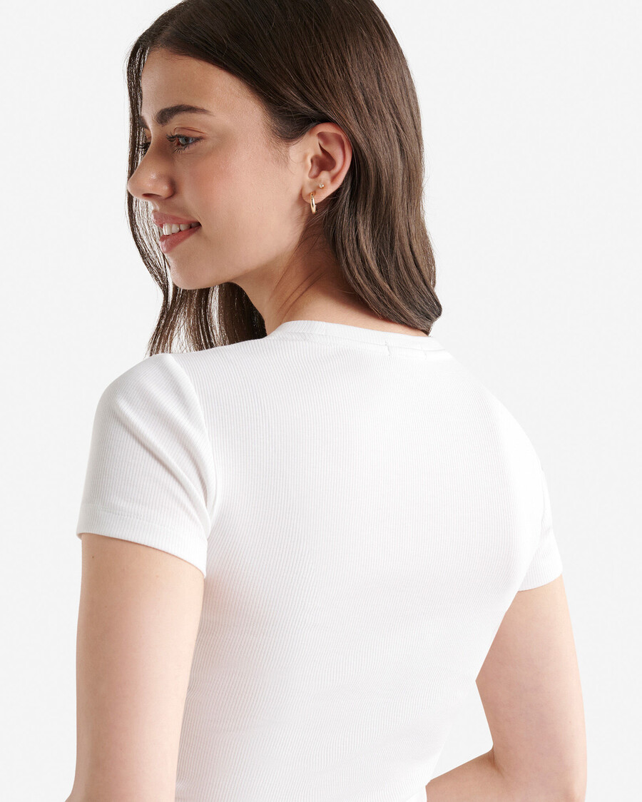 roam rib fitted short sleeve top
