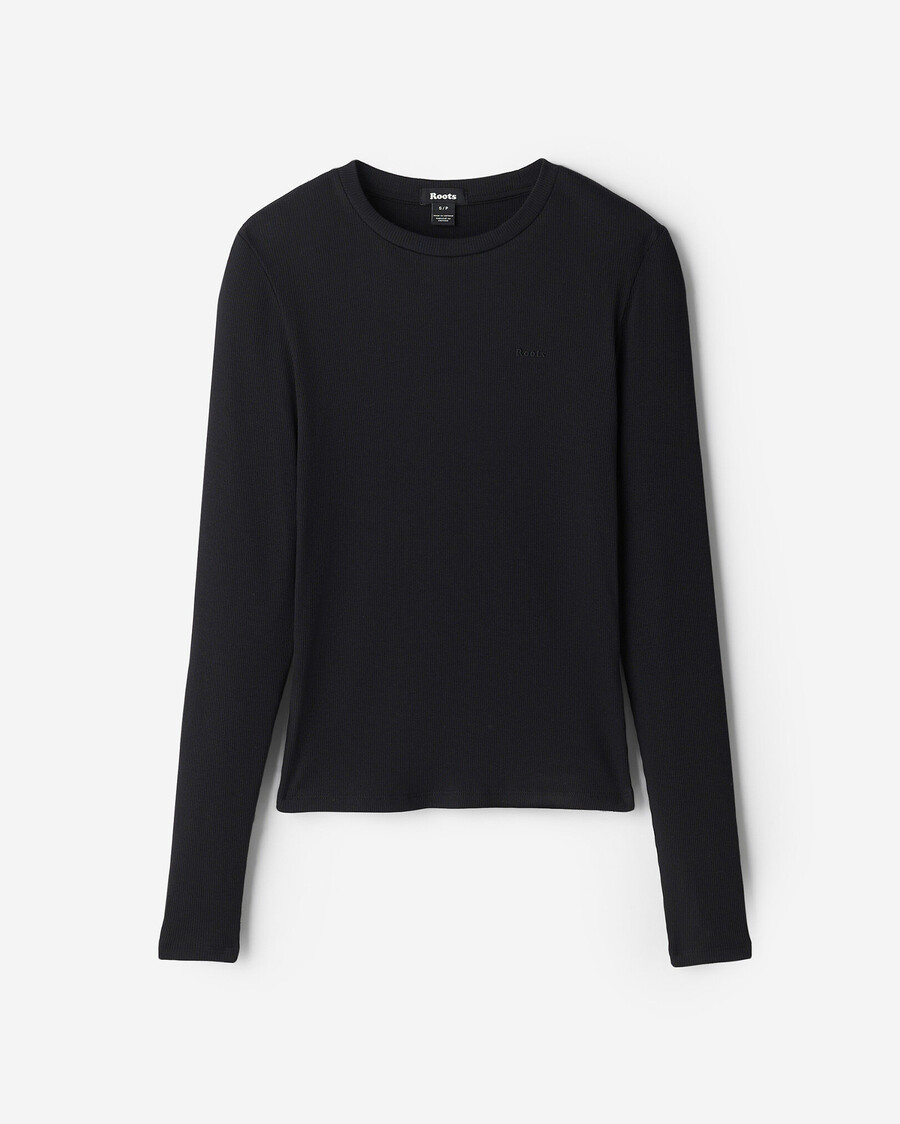 roam rib fitted long sleeve top