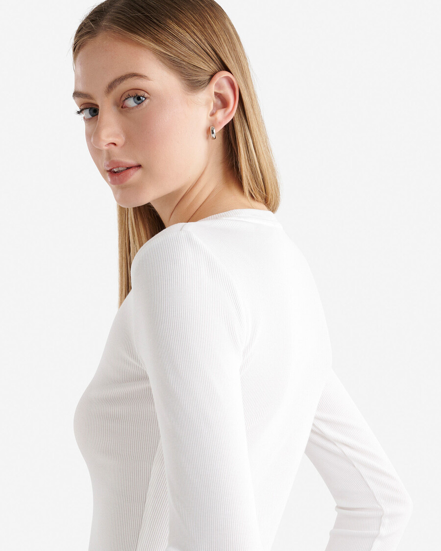 roam rib fitted long sleeve top