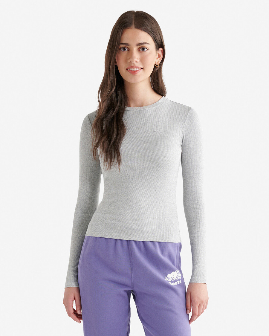 roam rib fitted long sleeve top