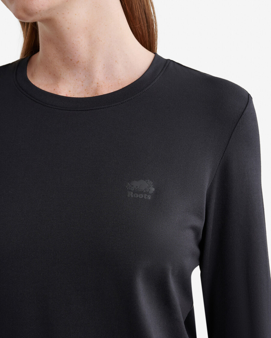 renew knit classic long sleeve top