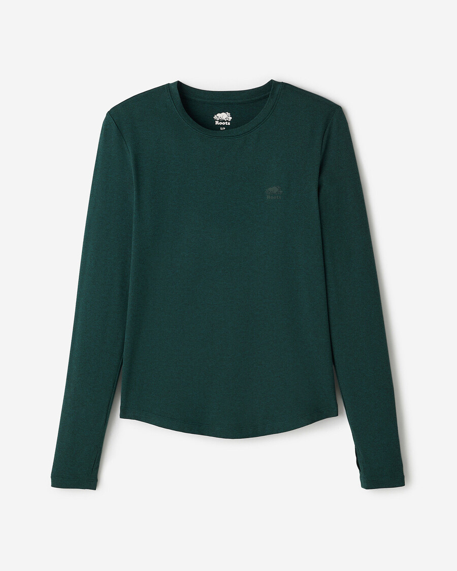 renew knit classic long sleeve top
