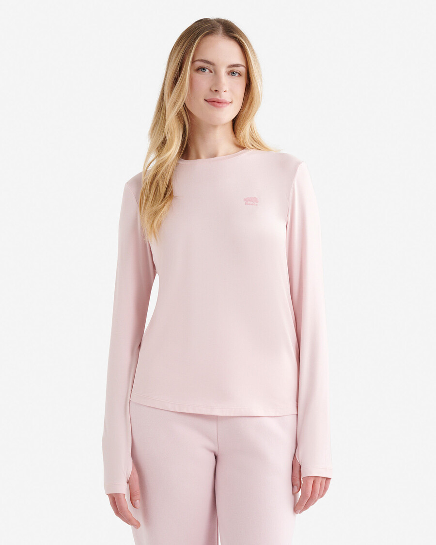 renew knit classic long sleeve top