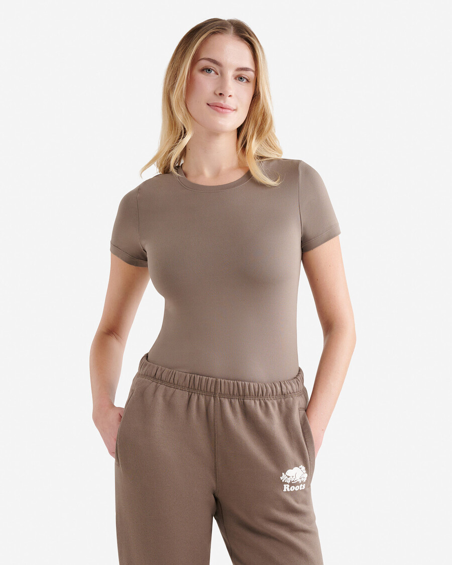renew knit short sleeve t-shirt