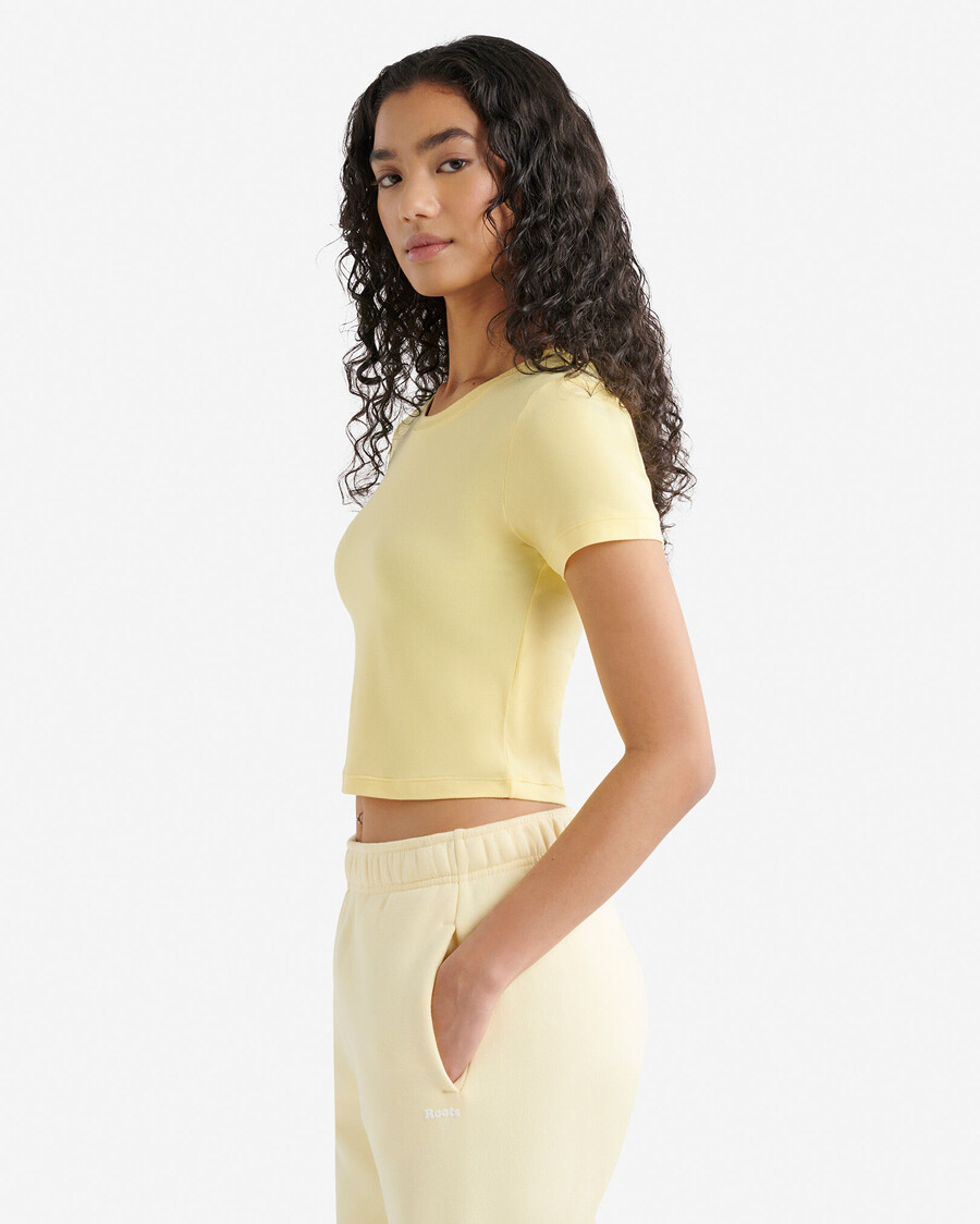 renew knit crop t-shirt