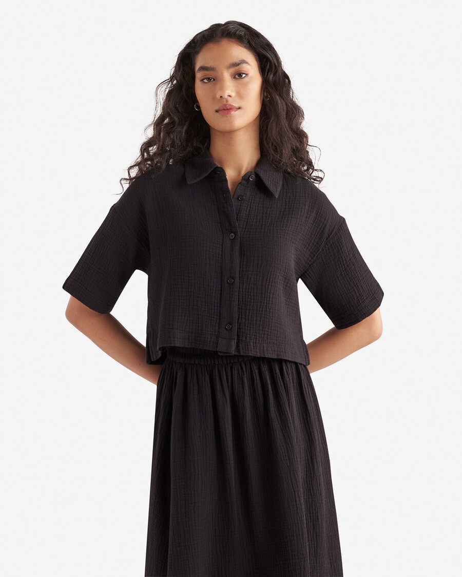 isla cotton gauze short sleeve shirt