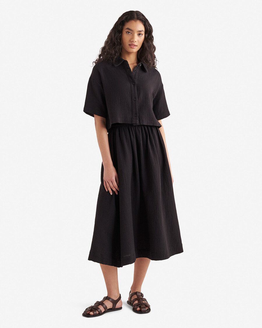 isla cotton gauze short sleeve shirt