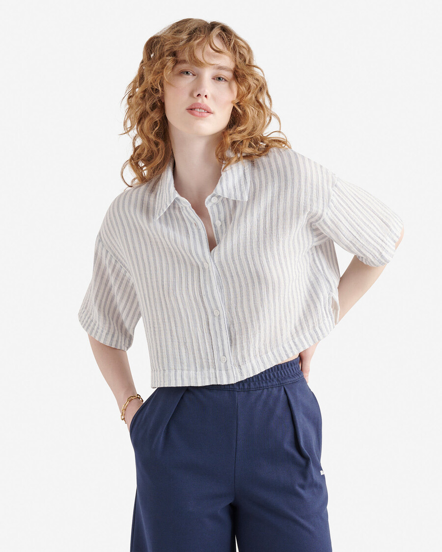 isla cotton gauze short sleeve shirt